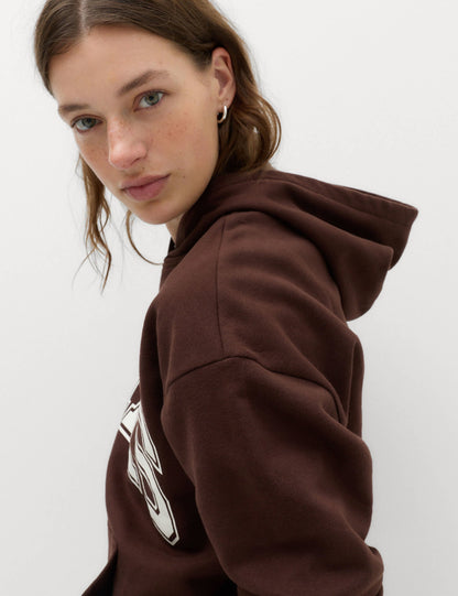 Grafik Baskılı Kapüşonlu Sweatshirt