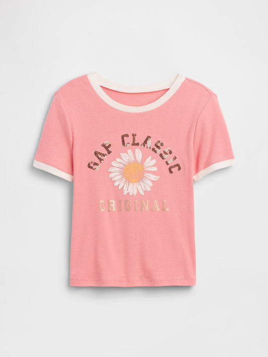 Somon Ringer Grafik Baskılı T-shirt