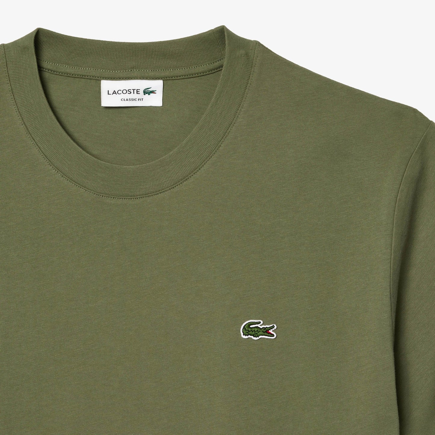 Lacoste Erkek Classic Fit Bisiklet Yaka Haki T-shirt