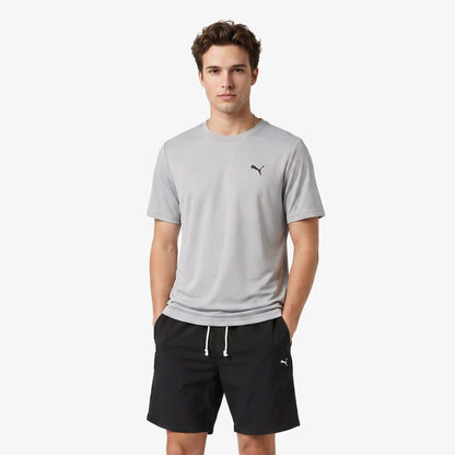 Puma Essentials Small Logo Poly Erkek Gri T-shirt
