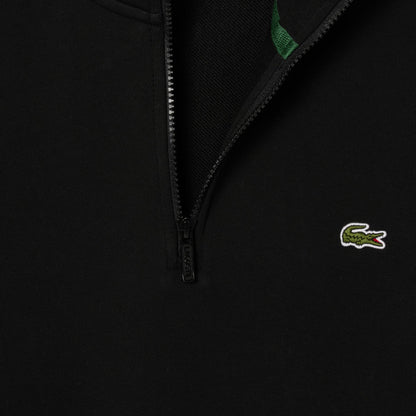 Lacoste High Neck Zipped Fleece Erkek Siyah Sweatshirt
