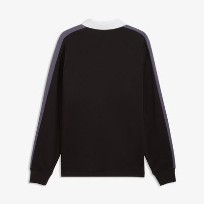 Puma T7 Relaxed Polo Crew Erkek Siyah Sweatshirt
