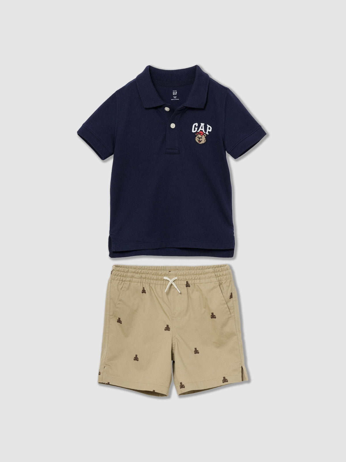 Lacivert Baby & Toddler Brannan Bear Polo Outfit Set