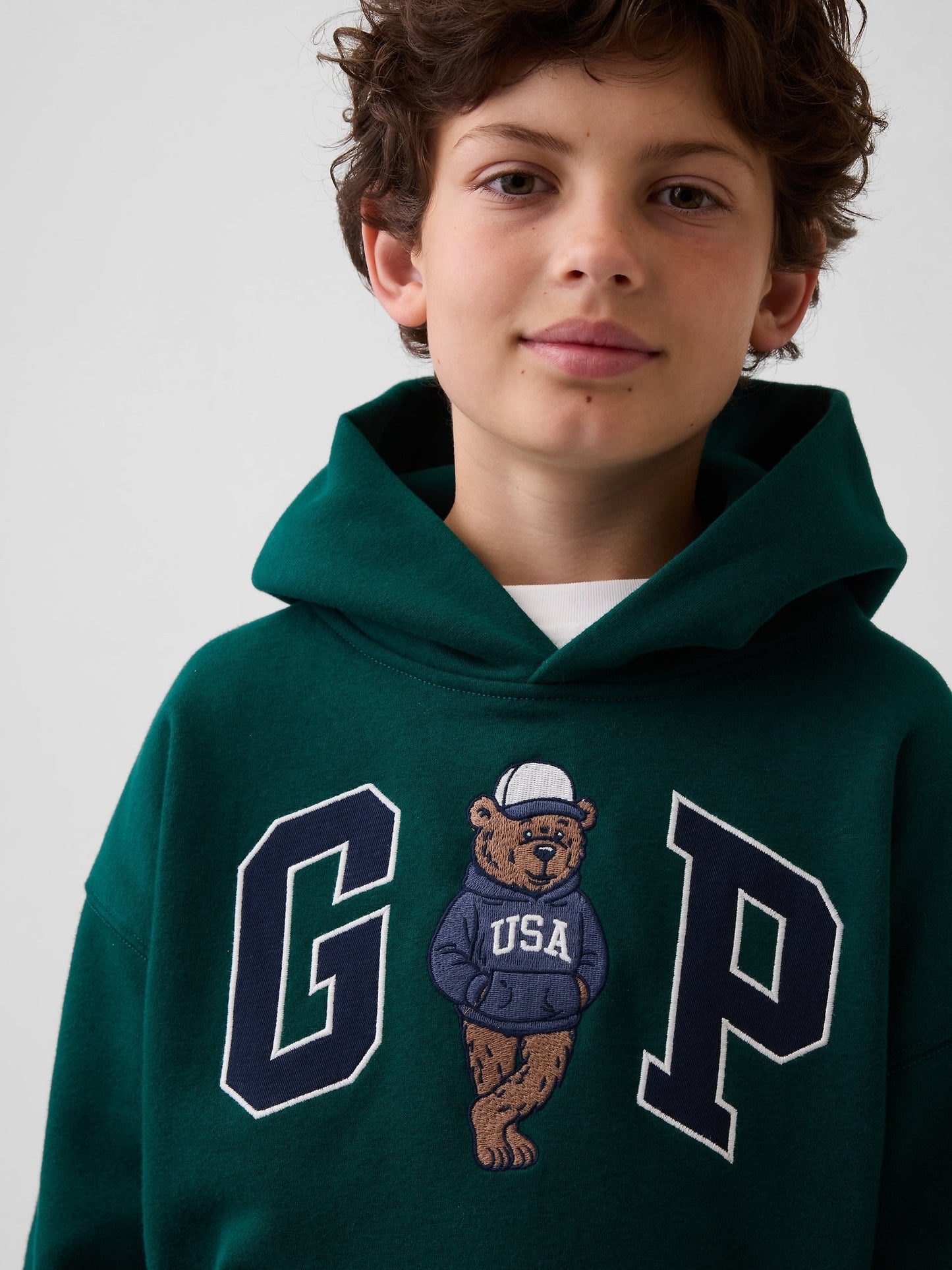Koyu Yeşil Vintagesoft Relaxed Brannan Bear Logo Sweatshirt