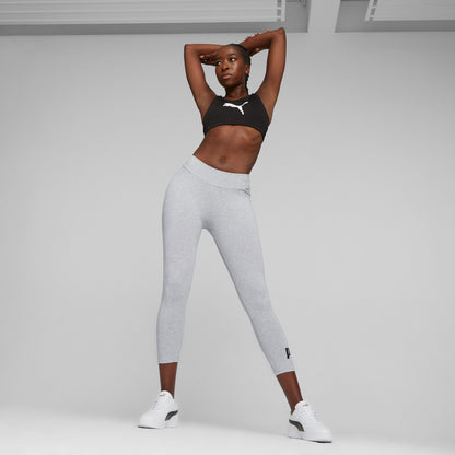 Puma Essentials 3/4 Logo Leggings Kadın Siyah Tayt