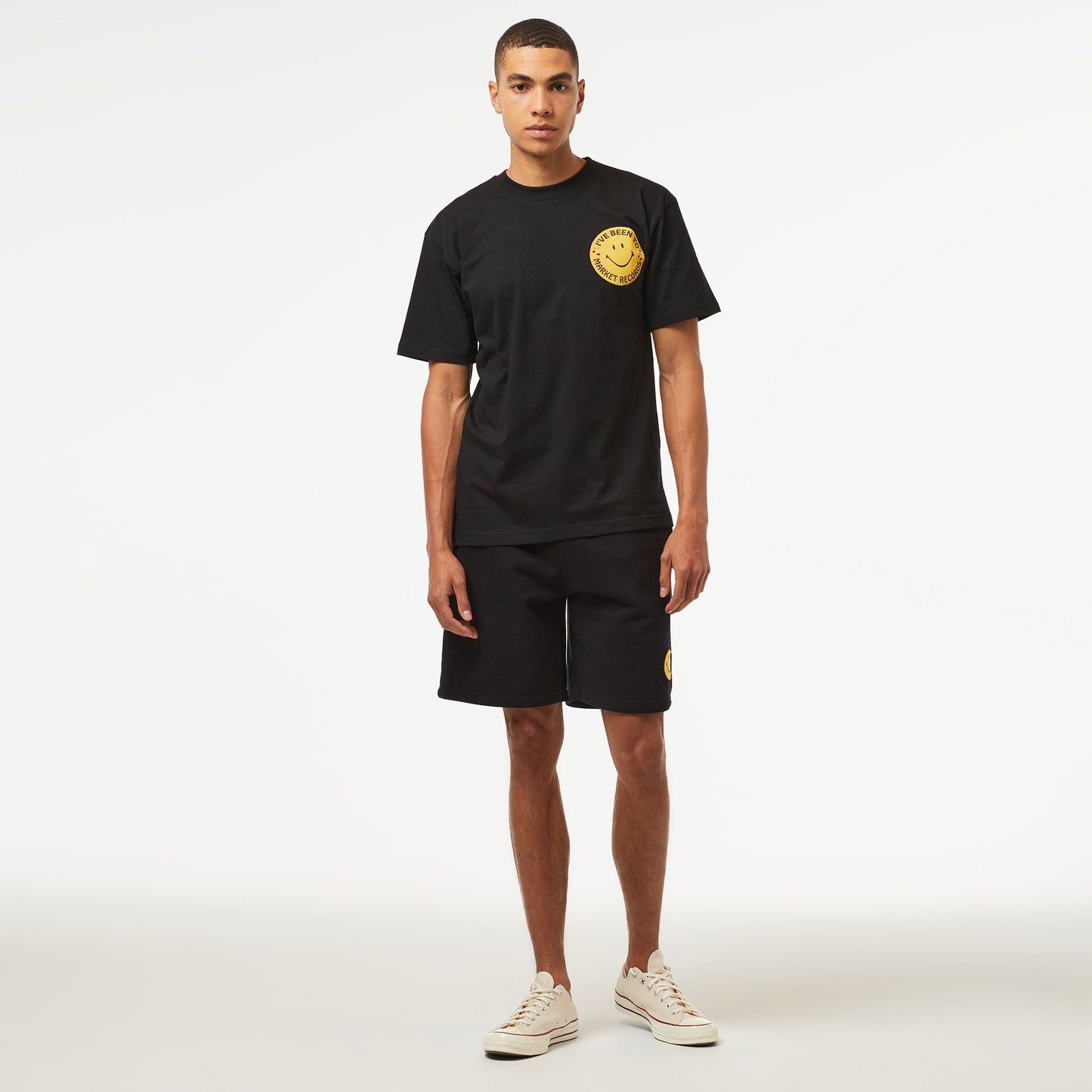 Market Smiley Afterhours Erkek Siyah T-shirt
