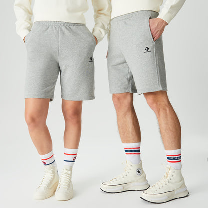 Converse Go-to Embroidered Star Chevron Fleece Unisex Gri Şort