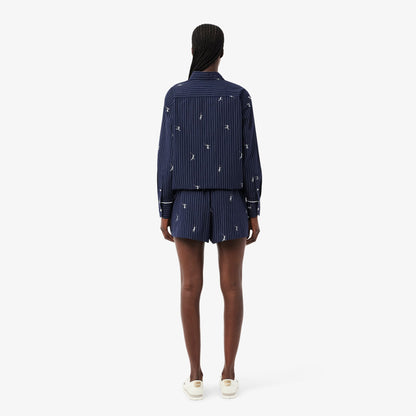 Lacoste Oversize Fit Kadın Lacivert Şort