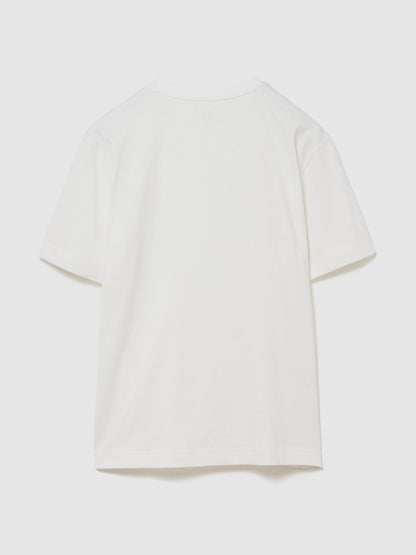 Beyaz Heavyweight Gap Logo Relaxed Crop T-shirt