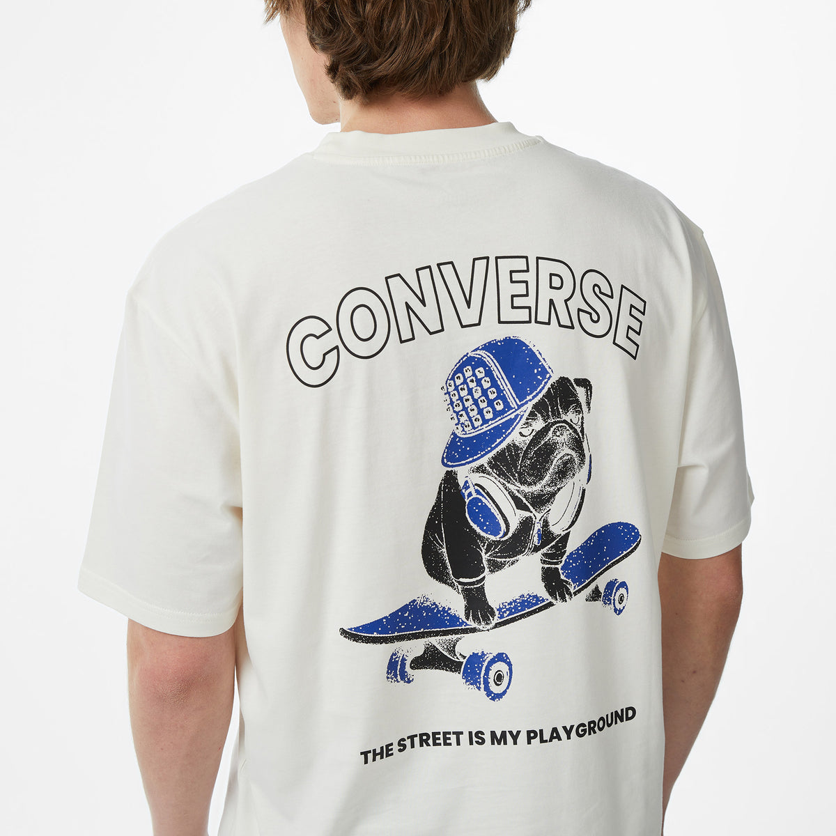 Converse Regular Fit Erkek Krem T-shirt