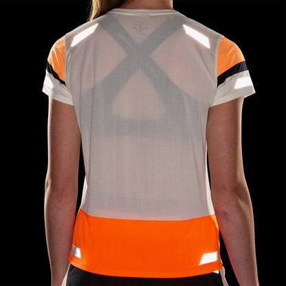 Brooks Run Visible Sleeve 2.0 Kadın Beyaz T-shirt