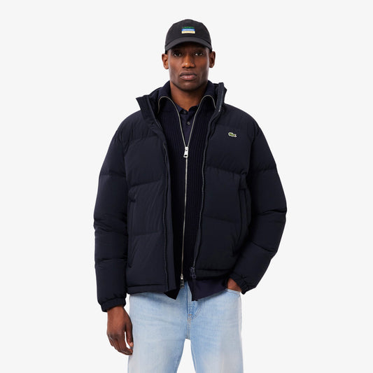 Lacoste Erkek Relaxed Fit Kapüşonlu Lacivert Mont