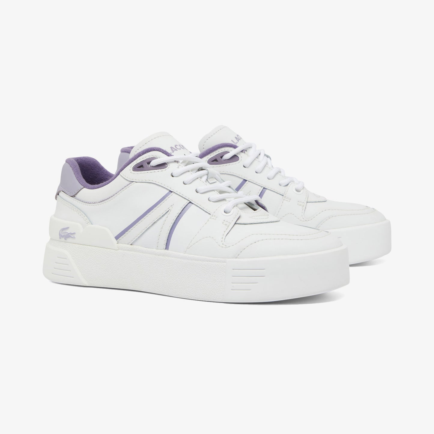 Lacoste L002 Evo Kadın Beyaz/mor Sneaker
