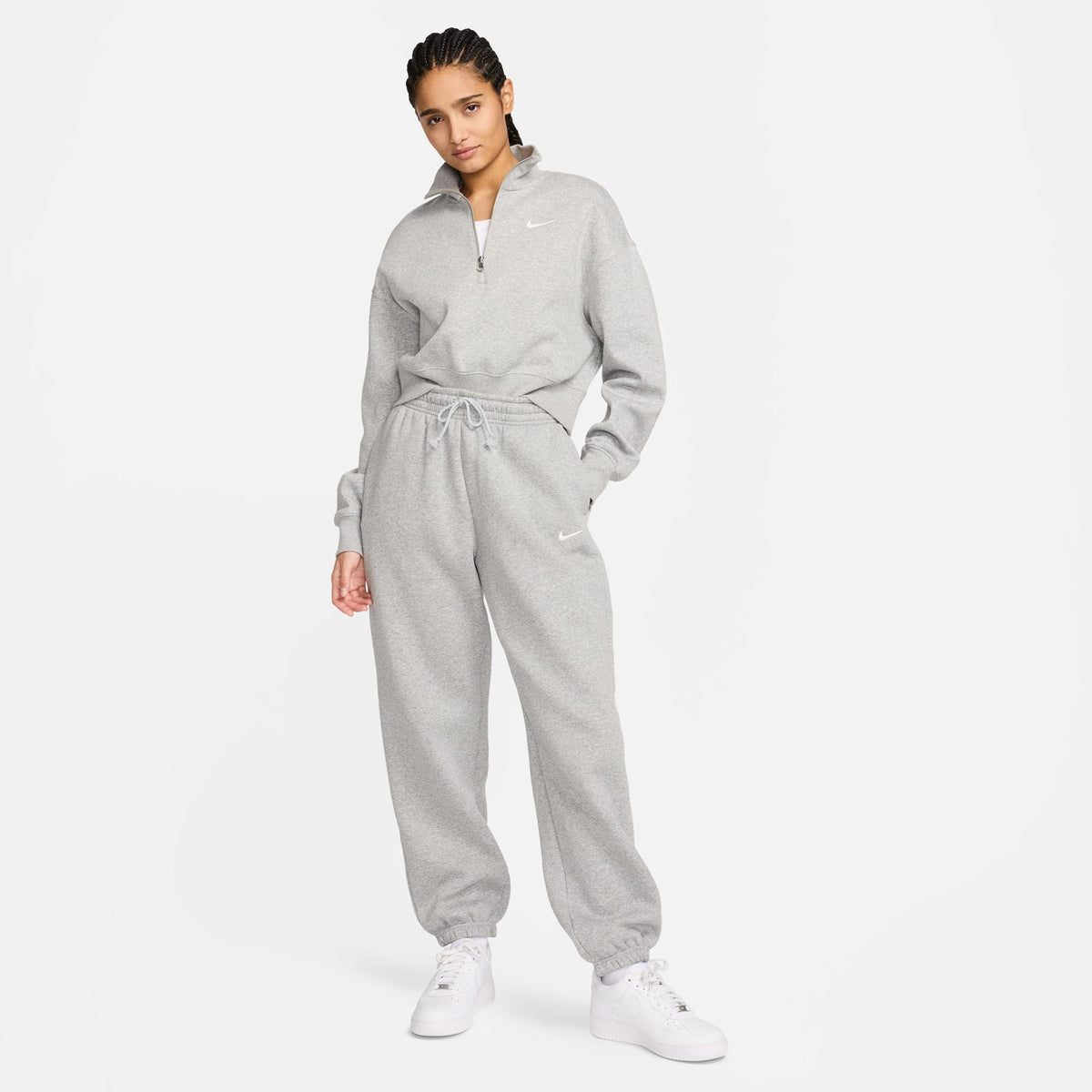 Nike Sportswear Phoenix Fleece Kadın Gri Eşofman Altı