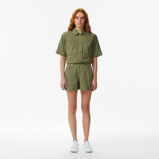 Lacoste Slim Fit Kadın Haki Şort