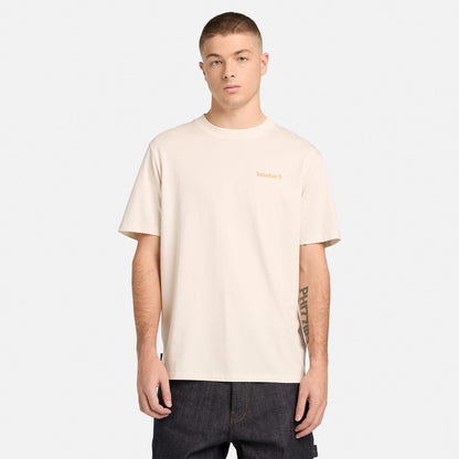 Timberland Magnet Back Graphic Erkek Beyaz T-shirt
