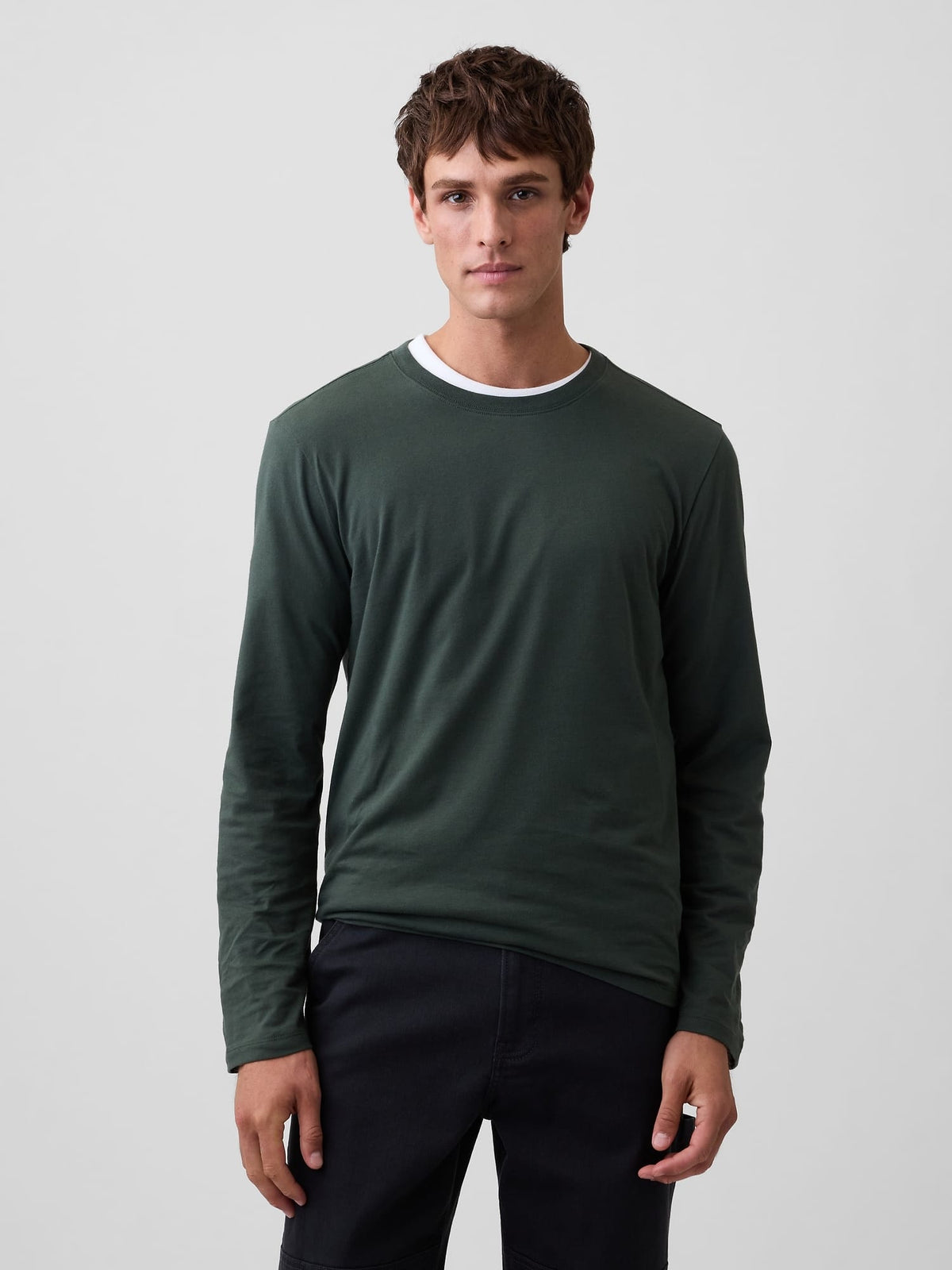 Koyu Yeşil Uzun Kollu Everyday Soft T-shirt