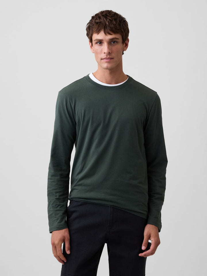 Koyu Yeşil Uzun Kollu Everyday Soft T-shirt