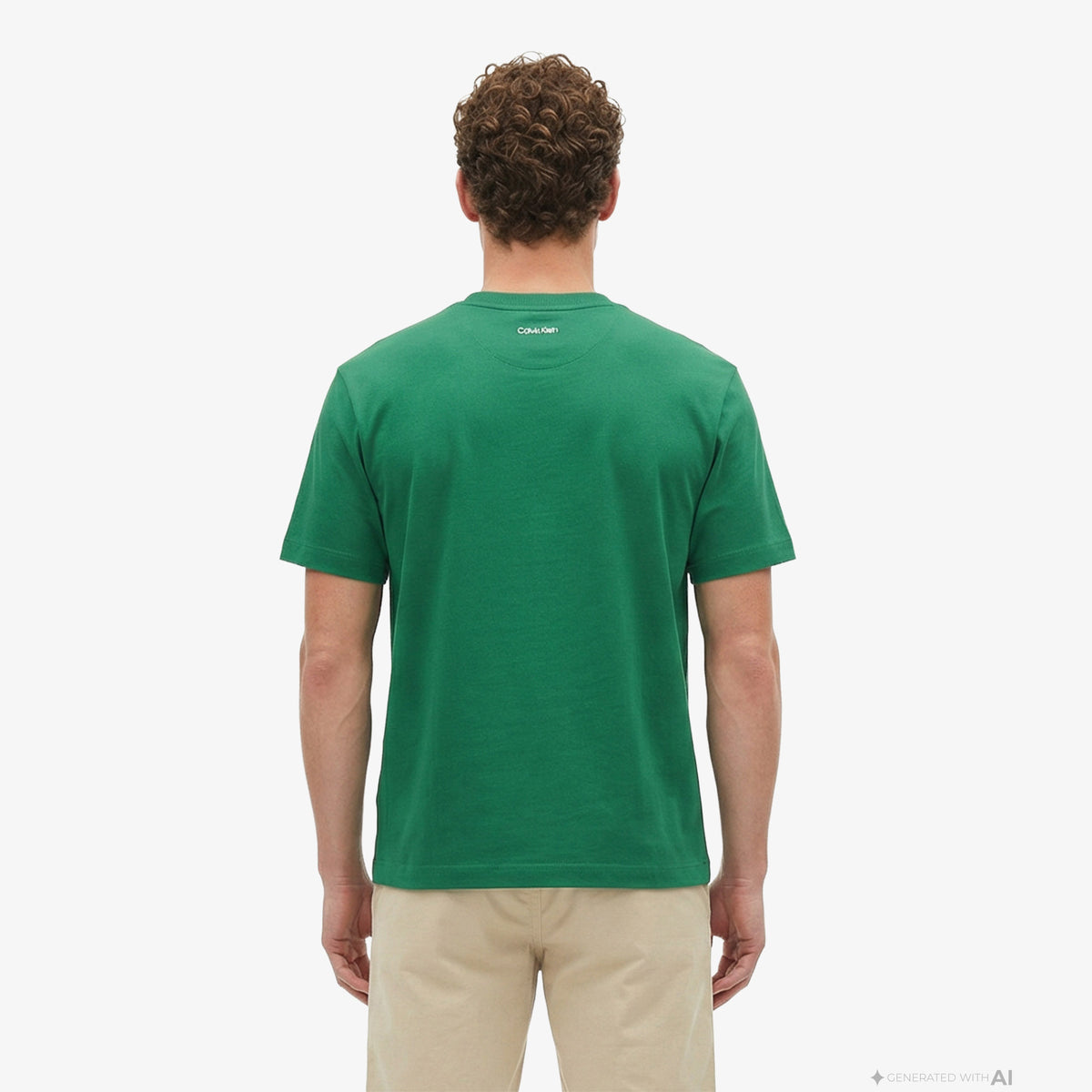 Calvin Klein 16s March Graphic Seasonal Erkek Yeşil T-shirt