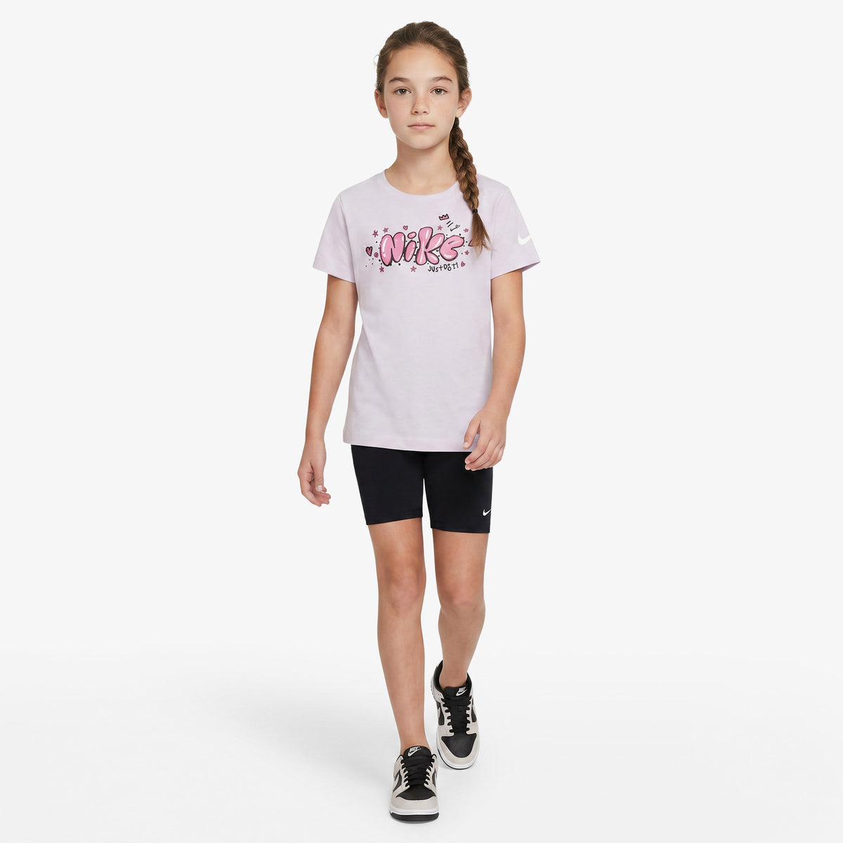 Nike Essentials Aop Ringlet Çocuk Mor T-shirt