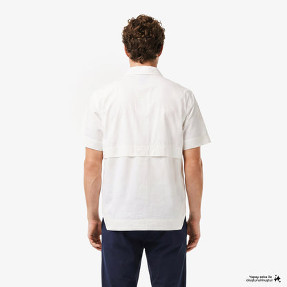 House Of Superstep X Lacoste Kapsul Koleksiyon Erkek Beyaz Gömlek