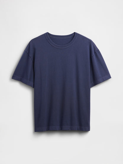 Lacivert Heavyweight Crop T-shirt