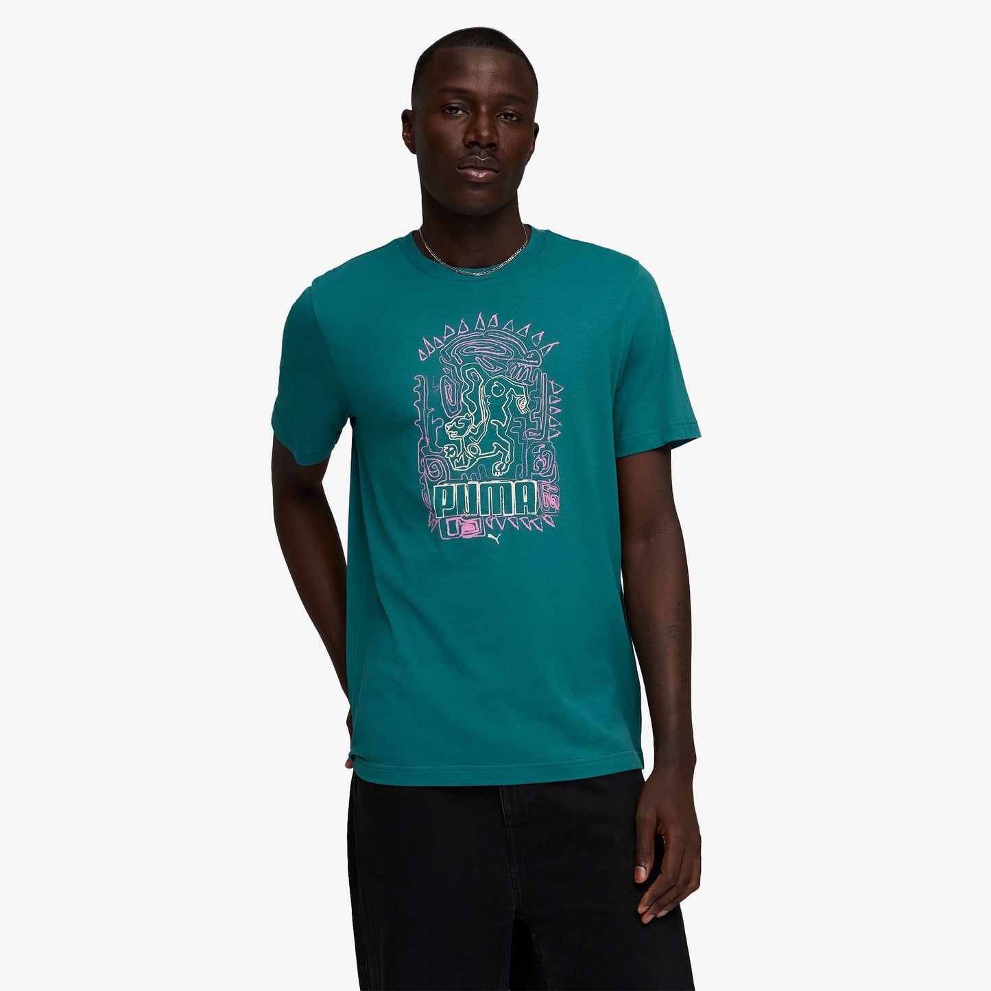 Puma Graphic Erkek Yeşil T-shirt