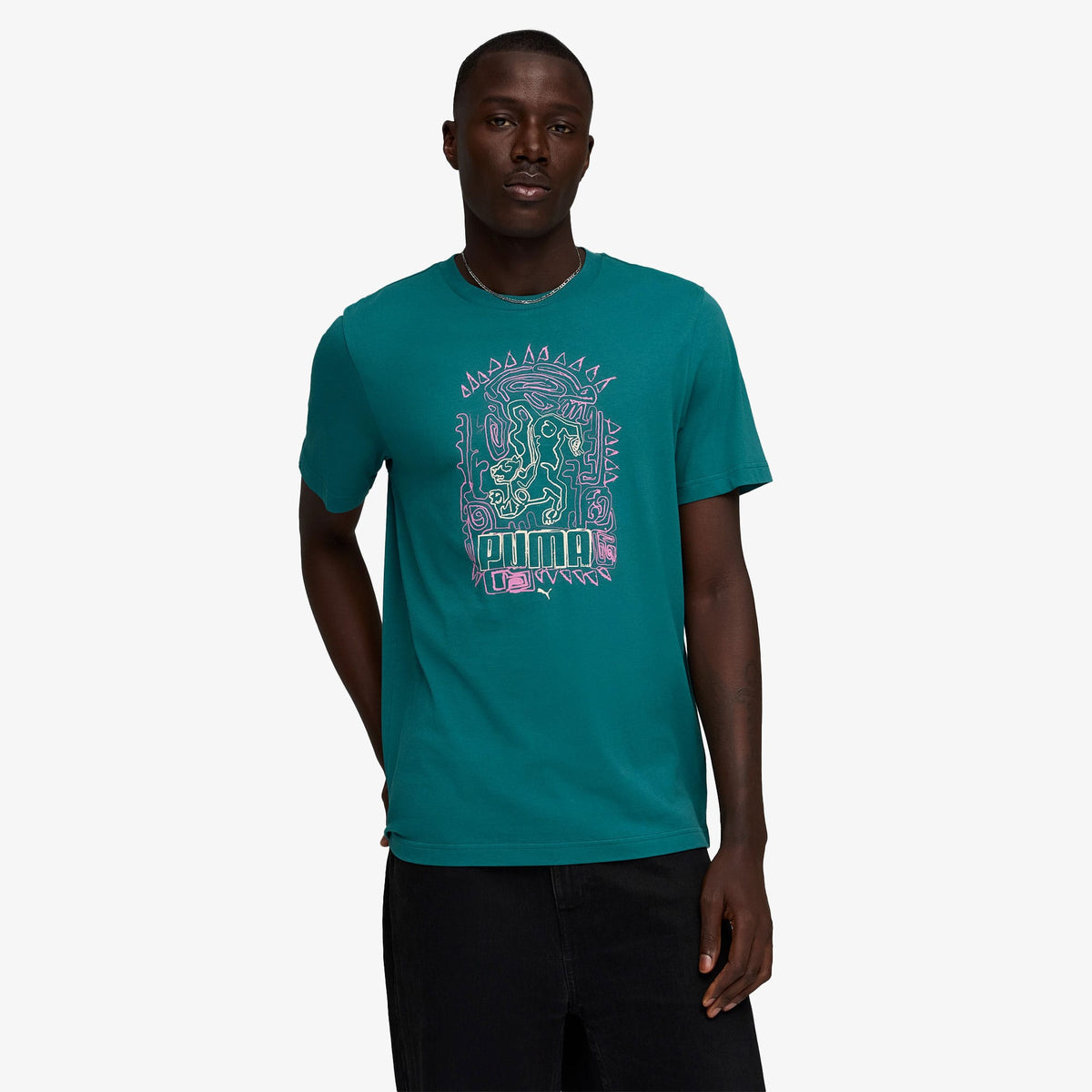 Puma Graphic Erkek Yeşil T-shirt