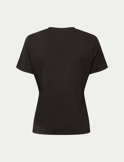 Dantel Detaylı V Yaka T-shirt