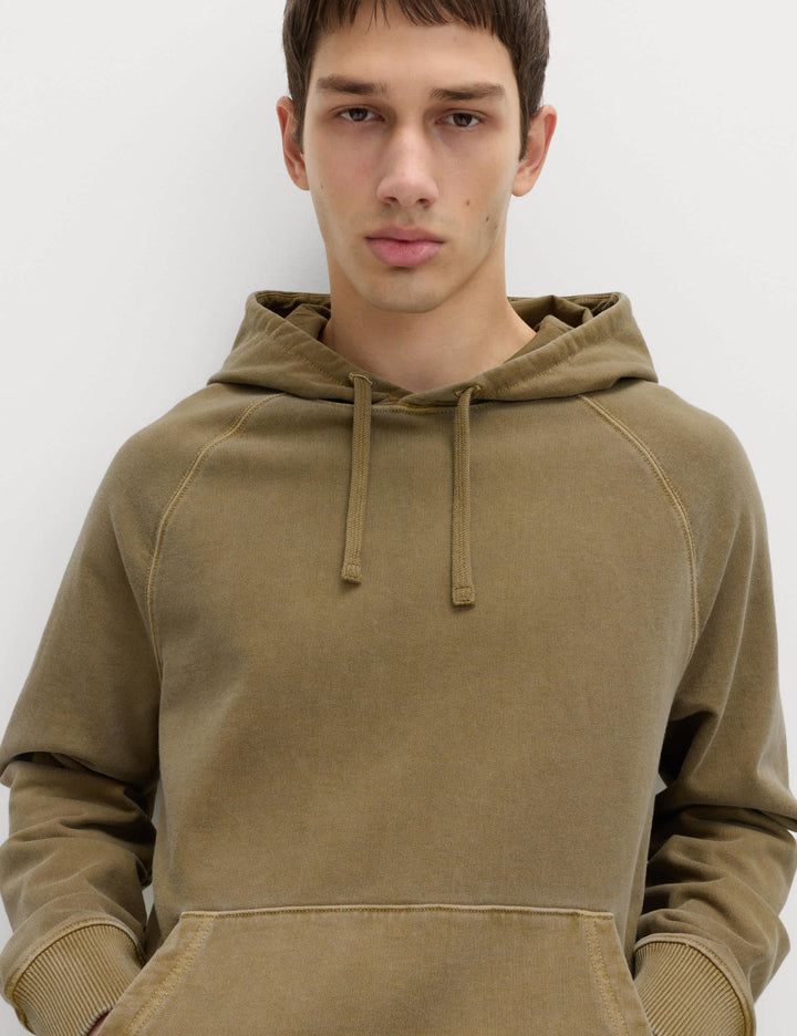 Saf Pamuklu Kapüşonlu Sweatshirt
