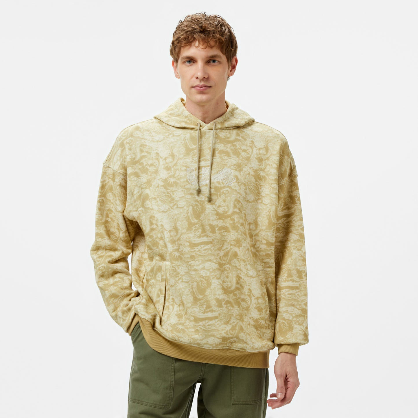 United4 Limited Edition Dragon Erkek Bej Sweatshirt