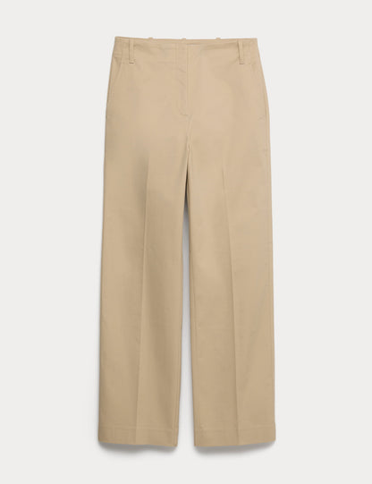 Pamuklu Straight Leg Pantolon