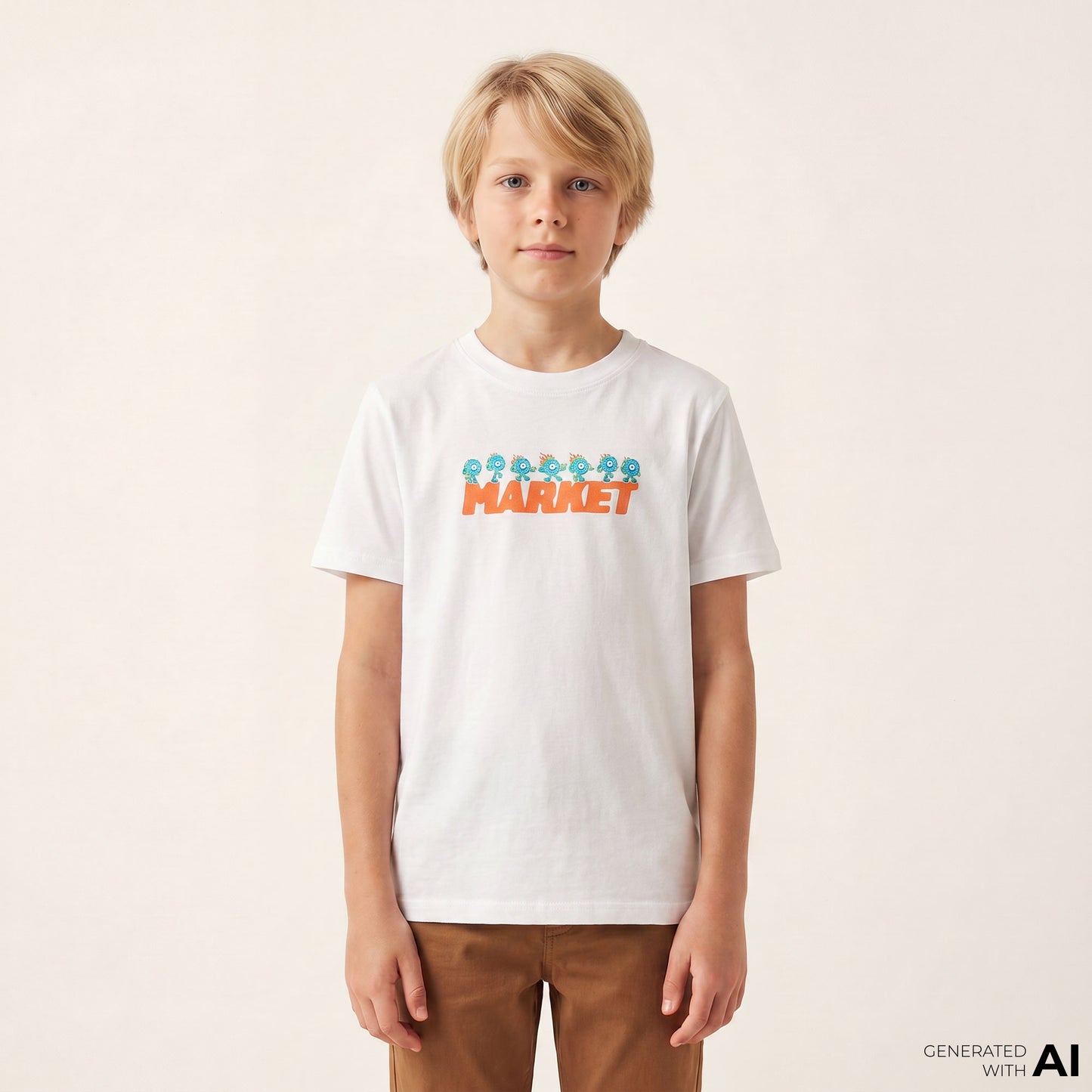 Market Fire Frolic Beyaz T-shirt