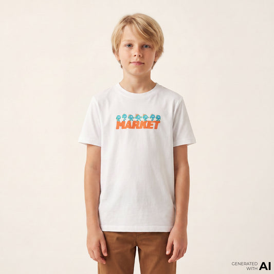 Market Fire Frolic Beyaz T-shirt