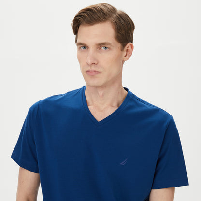 Nautica Erkek Mavi Standart Fit T-shirt