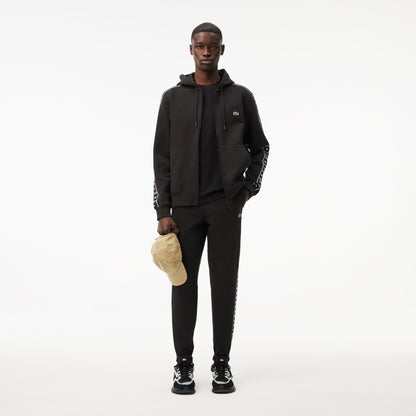 Lacoste Erkek Classic Fit Kapüşonlu Baskılı Siyah Sweatshirt
