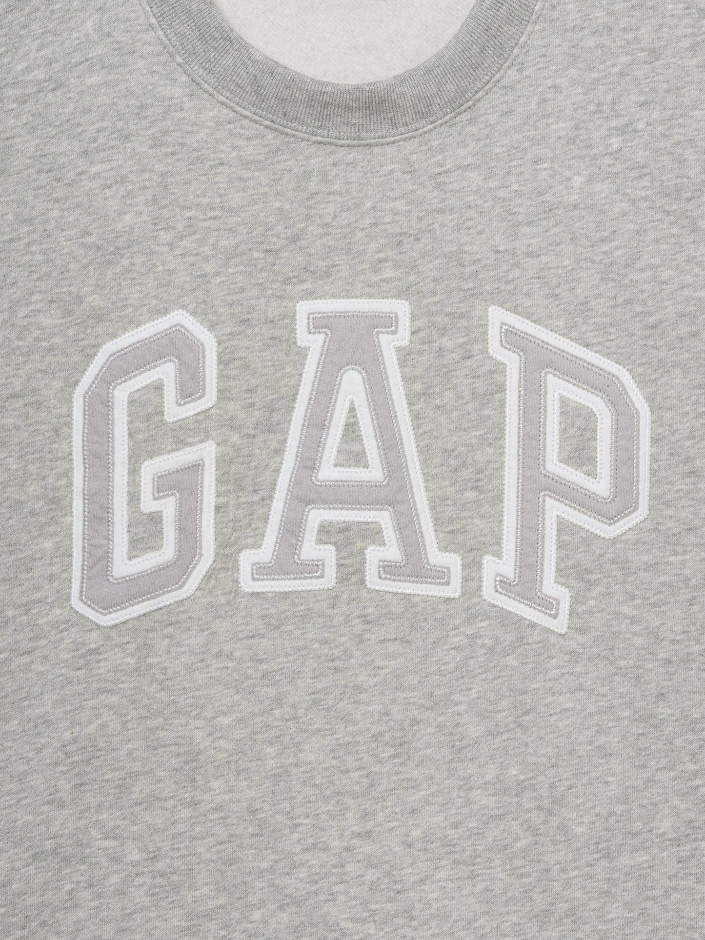 Açık Gri Gap Logo Bisiklet Yaka Fleece Sweatshirt