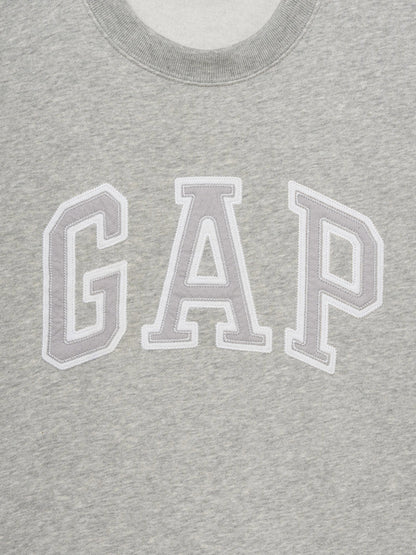Açık Gri Gap Logo Bisiklet Yaka Fleece Sweatshirt