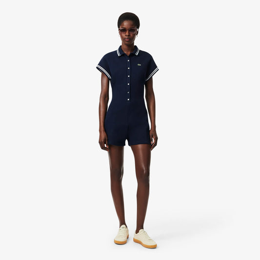 Lacoste Slim Fit Kadın Lacivert Polo