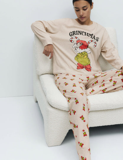 Saf Pamuklu Grinch™ Pijama Takımı
