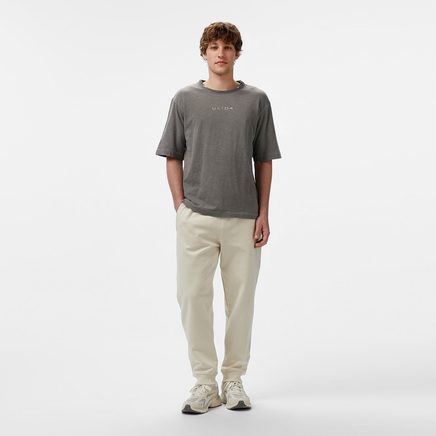 United4 Erkek Gri T-shirt