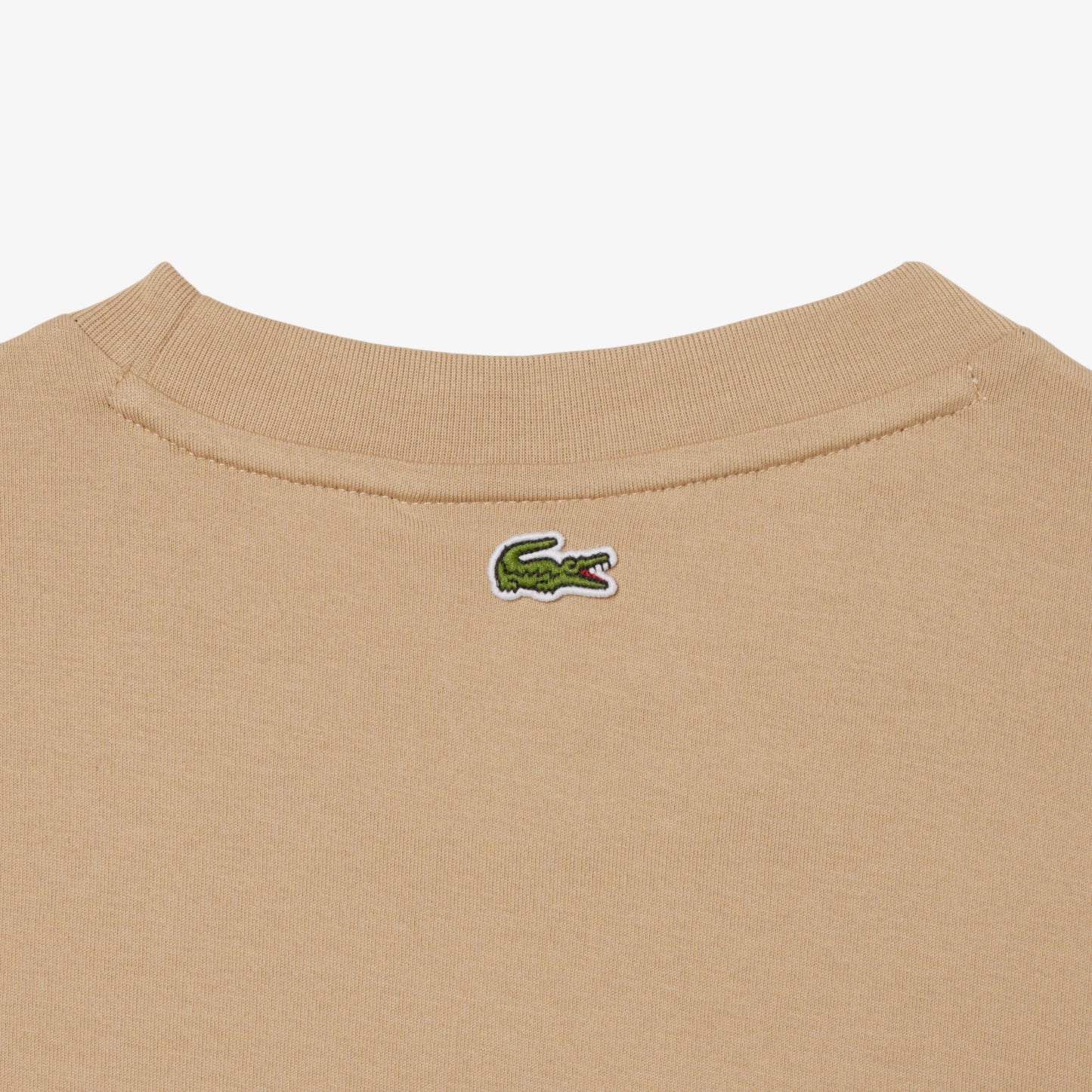 Lacoste Print Cotton Kadın Bej T-shirt