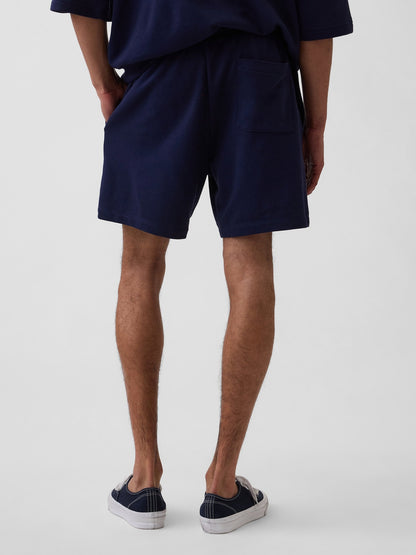 Lacivert Relaxed Gap Logo Fransız Havlu Kumaş Şort