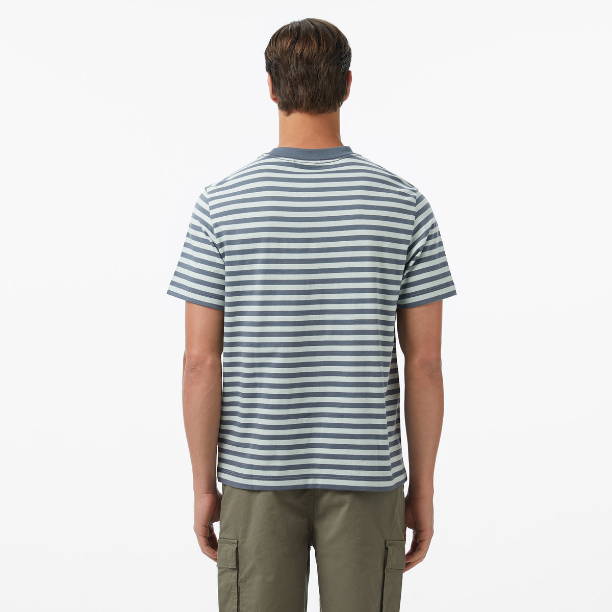 Calvin Klein 20s Stripe Jersey Monologo Erkek Gri T-shirt