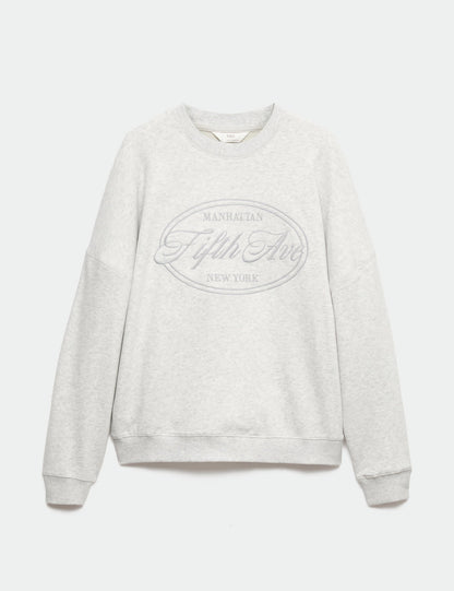 Pamuk Karışımlı Sweatshirt