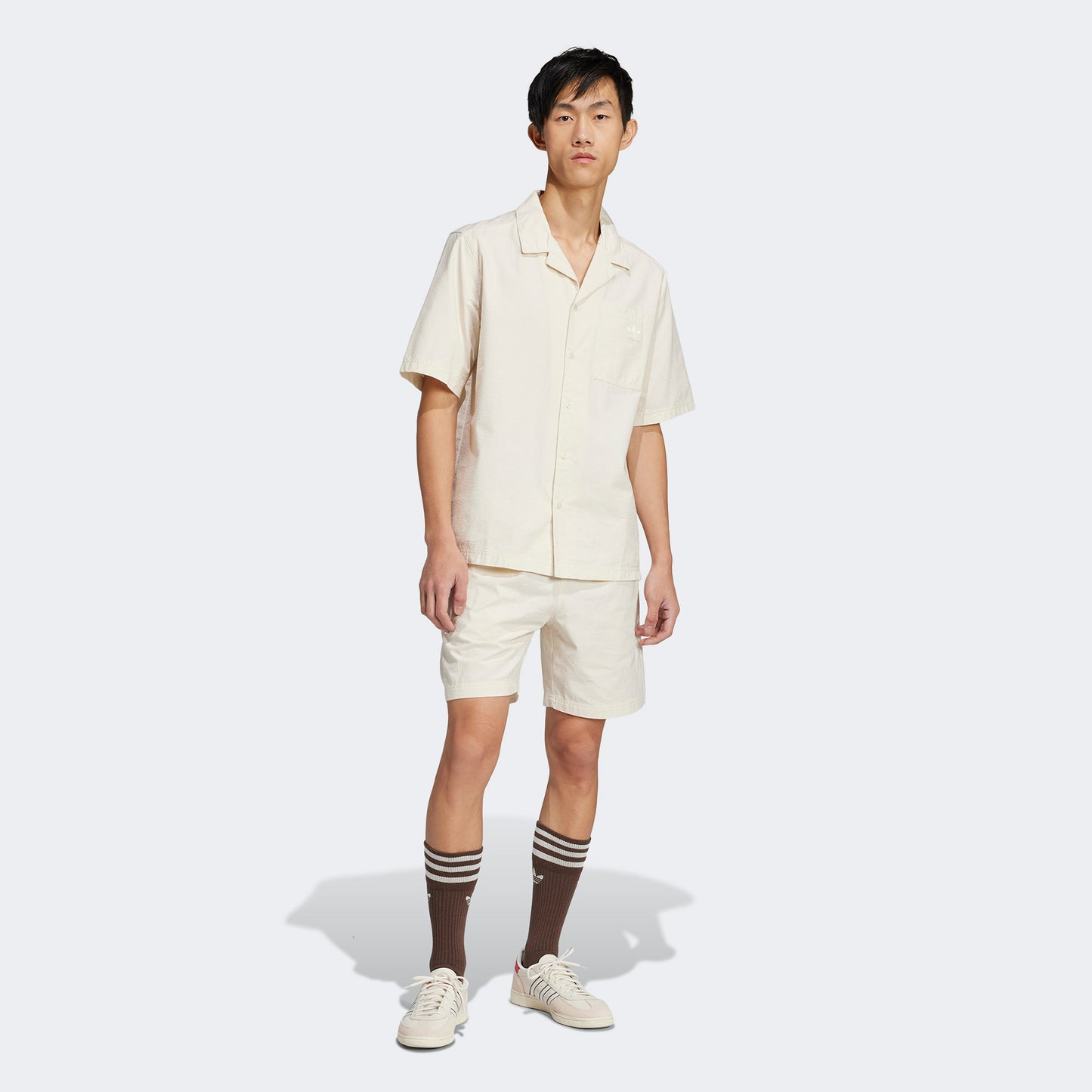 Adidas Essentials Plus Erkek Beyaz Kısa Kollu Gömlek