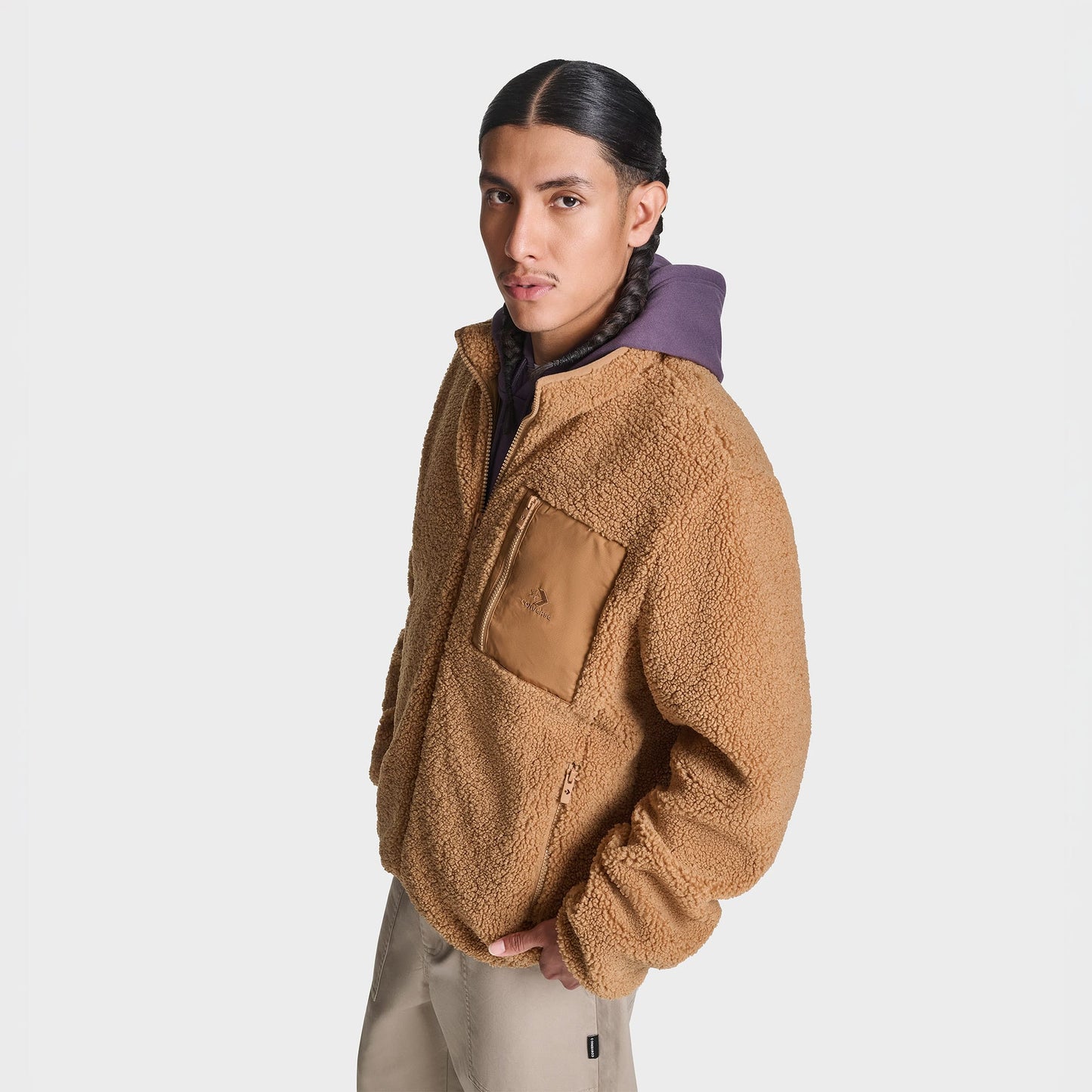 Converse Contrast Sherpa Erkek Kahverengi Ceket