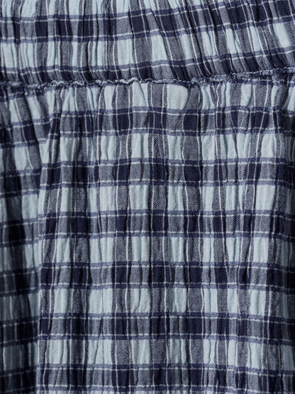 Kırmızı Gingham Maxi Etek