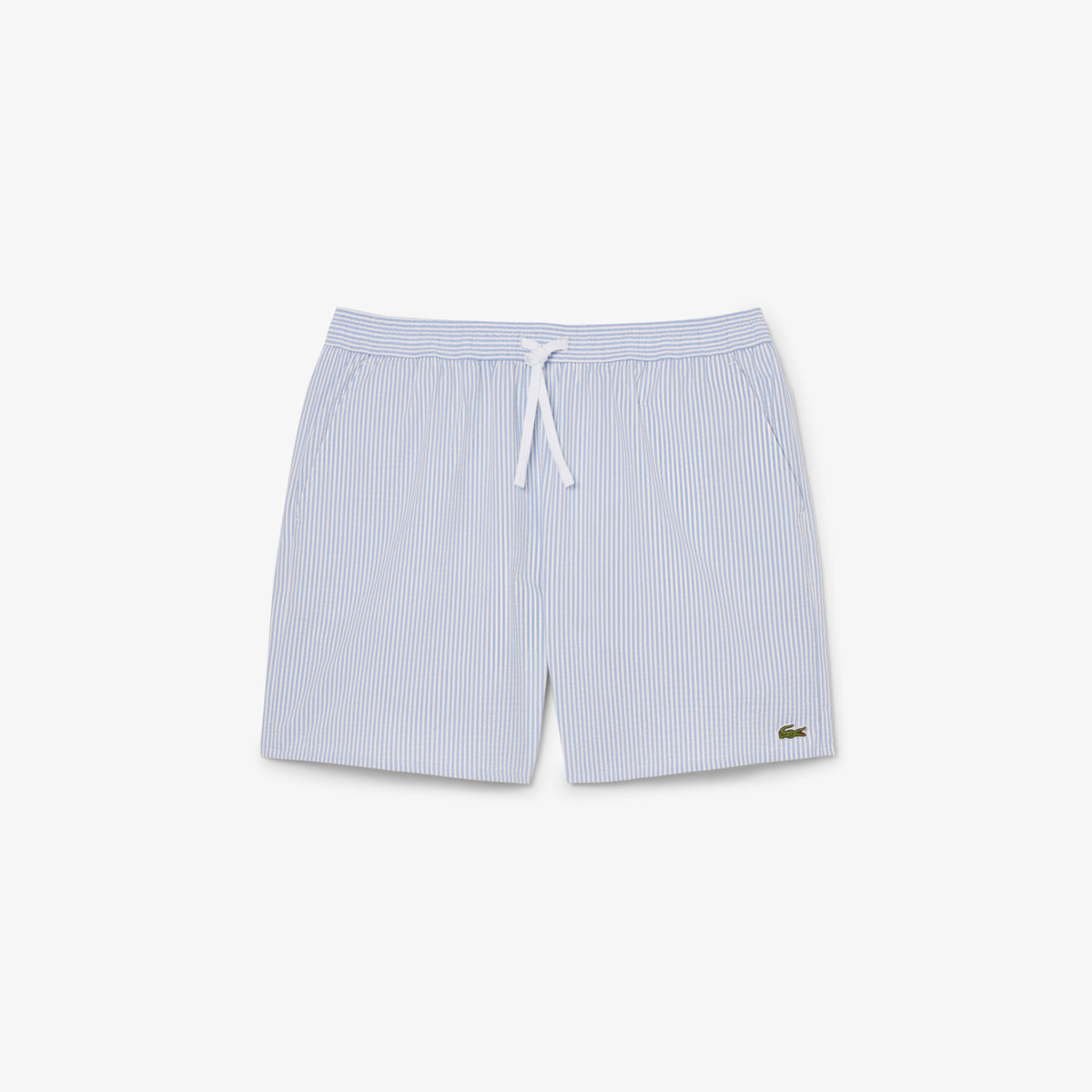 Lacoste Çizgili Erkek Mavi Deniz Şortu