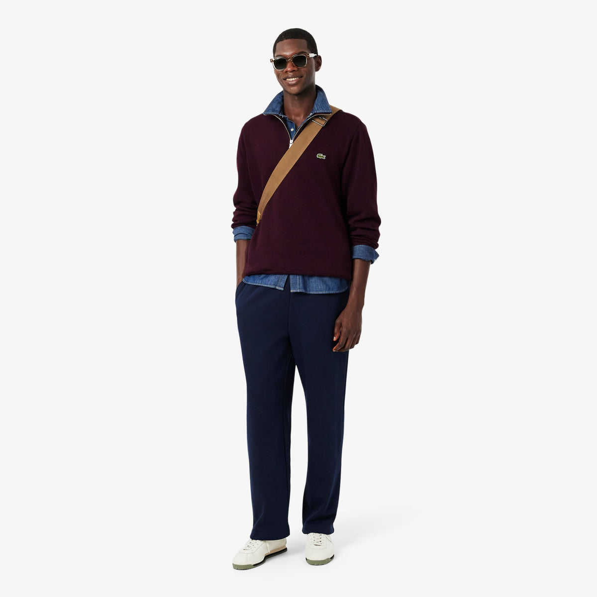 Lacoste Regular Fit Erkek Bordo Sweatshirt